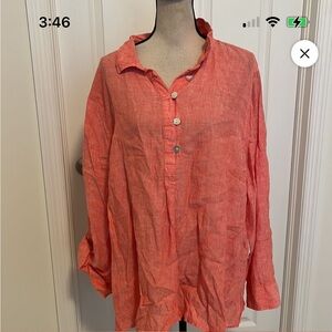 Sigrid Oleson 100% linen top in GUC size 3x